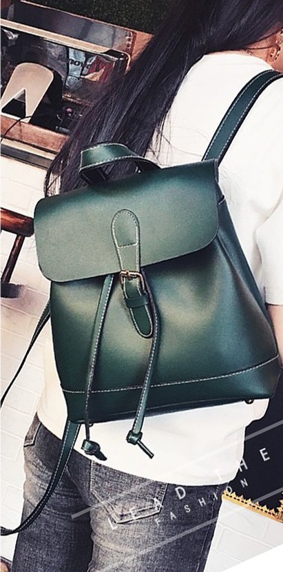 KW80119 Women Trendy Backpack Green